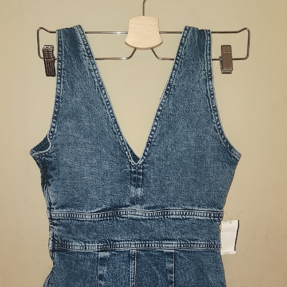 Nwt-Gap Sleeveless Stretch Denim Midi Dress. Size 0P - Picture 7 of 14